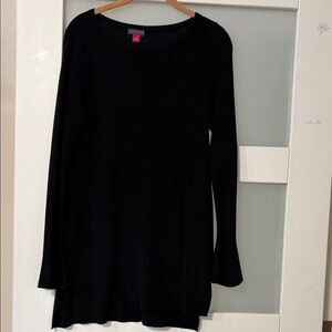 Vince Camuto long black knit light  Black Women's long tunic Top New